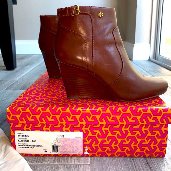 💋💋TORY BURCH sz10 Milan Wedge Bootie authentic😻 Free Shipping - Picture 5 of 14